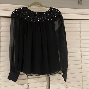 Philip lim black silk blouse